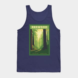 Redwood National Park Vintage Travel Poster Tank Top